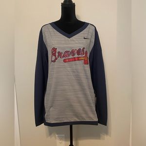 Nike baseball men’s dry fit Braves rain shirt. Size L